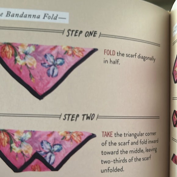 How To Tie A Scarf book with a beautiful scarf and a scarf hanger. - Picture 3 of 11